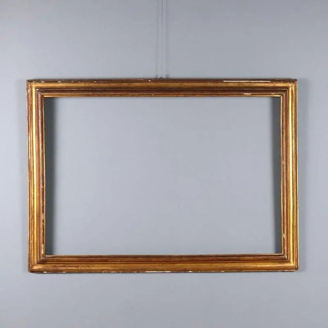 Antiqu Gold Leaf Gilt Fire Frame, Italy, 19th Century For Sale - Image 10 of 10