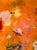 Christiane Corcelle "Orquevaux Orange Whispers" Mixed Media on BFK Paper, Framed Abstract Painting in Vivid Orange and Red, 2024 For Sale - Image 4 of 9