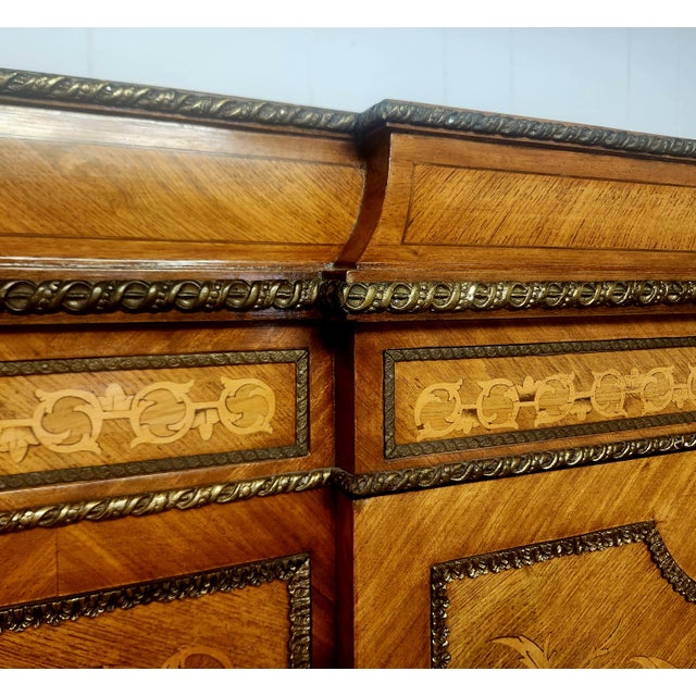 Wood 19th C French Marquetry and Ormolu Cabinet on Stand For Sale - Image 7 of 18