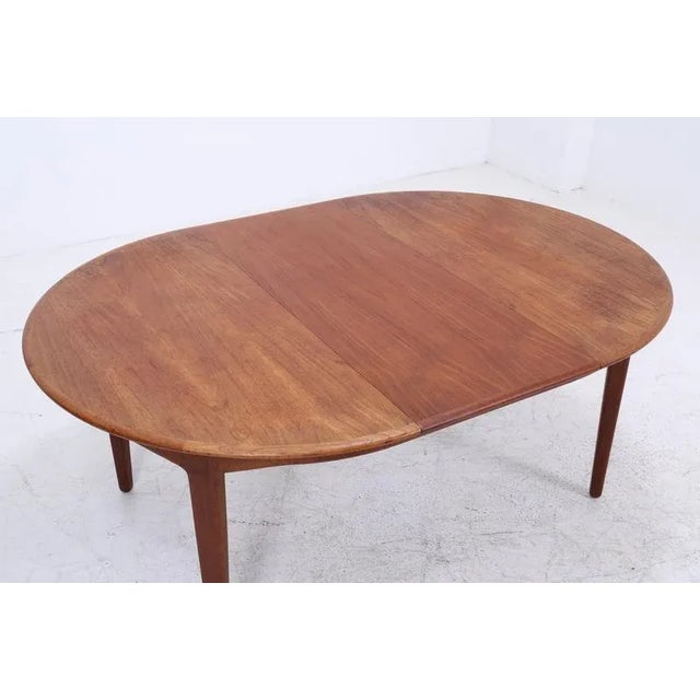 Wood Mid-Century Extendable Dining Table in Teak by Henning Kjaernulf, 1960s For Sale - Image 7 of 14