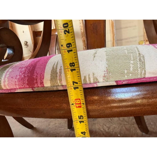 20th Century Regency Klismos Cherry Wood Dining Chairs For Sale - Image 12 of 18