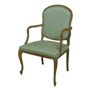 Modern Design Carved Frame Open Armchair For Sale