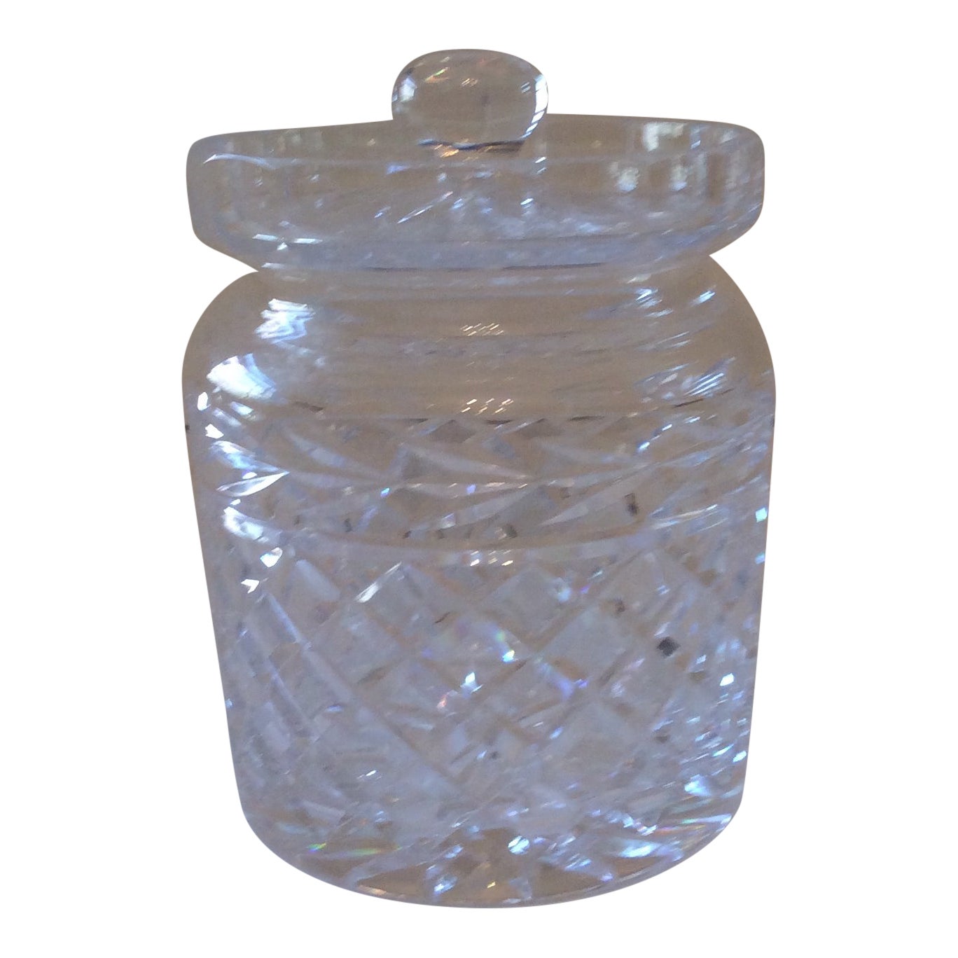 Late 20th Century Waterford Crystal Lismore Biscuit Barrel Chairish