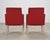 Pair of Italian Art Deco Style Red Leather Lounge Armchairs For Sale - Image 17 of 18
