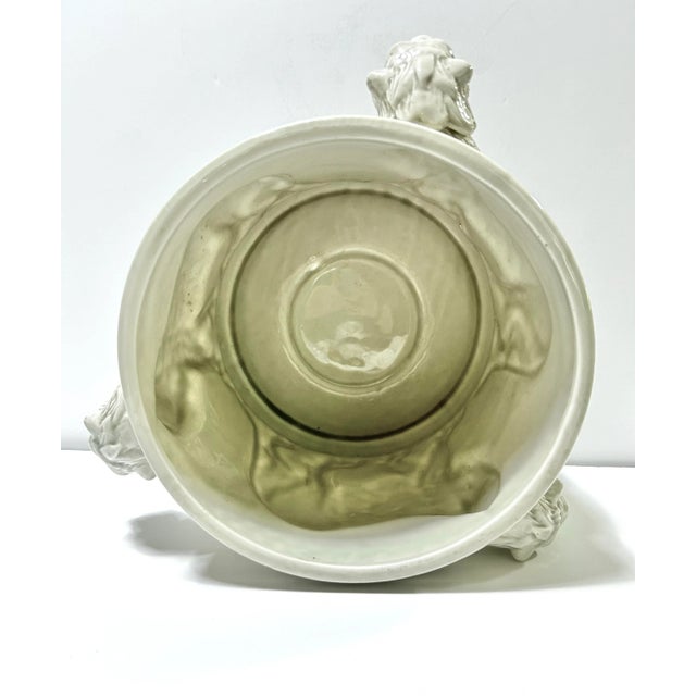 1977 Fitz & Floyd Ceramic Lion Head Cachepot Planter / Jardiniere For Sale In Louisville - Image 6 of 8