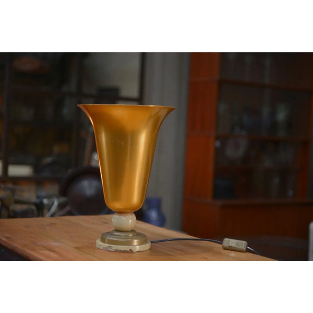 Art Deco Metal Table Lamp, 1930s For Sale - Image 3 of 13