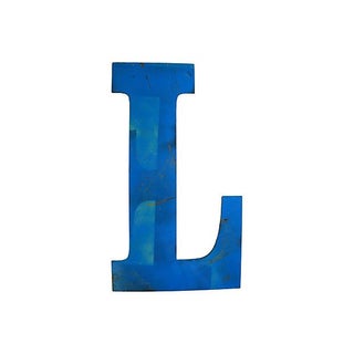 Large Blue Metal Marquee Letter L For Sale
