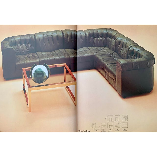 The "chesterfield" model is pictured in the 1975 catalog (photo). Five sections are for sale. The leather is still very...