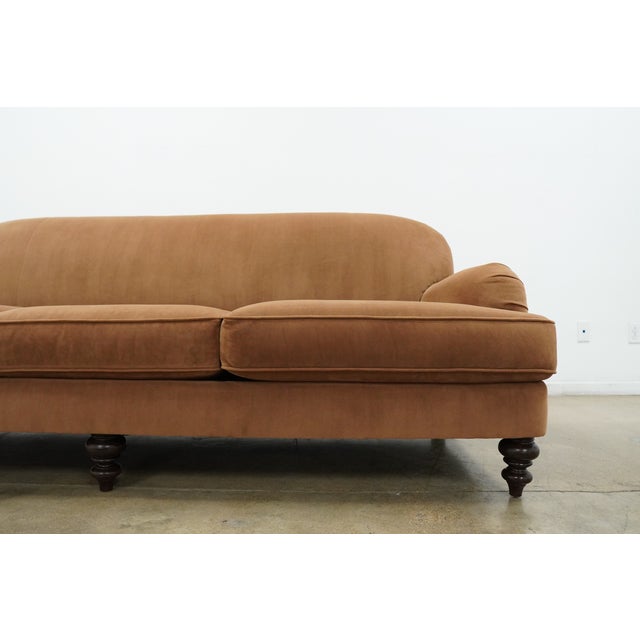 Tan Vintage Ralph Lauren English Roll Arm Sofa For Sale - Image 8 of 15
