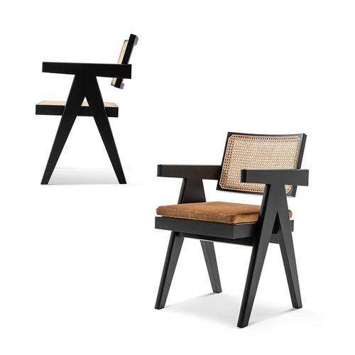 Chair designed by pierre jeanneret circa 1950, relaunched in 2019. Manufactured by cassina in italy. This chair is one of...