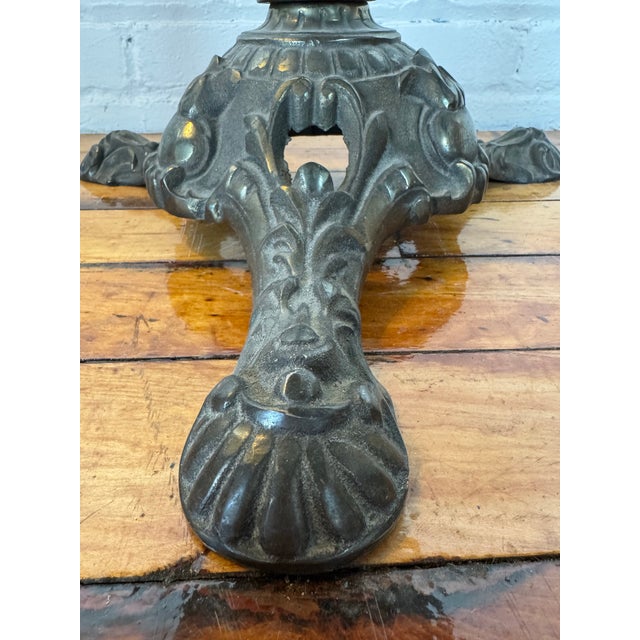 French Early 20th Century Antique Wrought Iron French Bistro Chair With Rotating Seat For Sale - Image 3 of 12