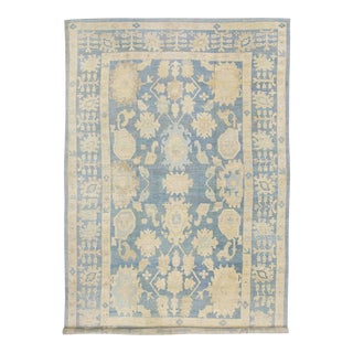 Modern Turkish Oushak Rug 12'2" x 19'2" For Sale