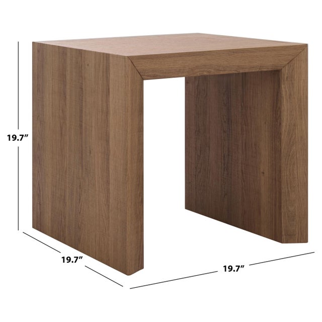 Contemporary Woodrow Accent Table in Natural Brown For Sale - Image 3 of 8