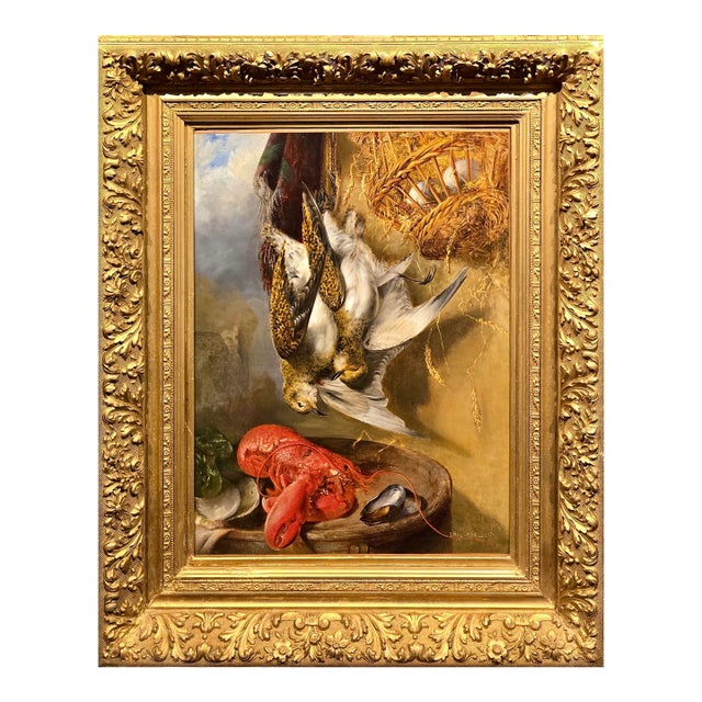 Emil Carlsen - Still Life of Lobster & Game - 19th Century Oil Painting For Sale