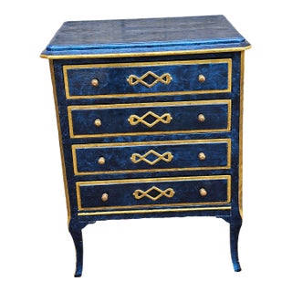 Mastercraft Partial Gilt and Painted Solid Pine Side Chest of Drawers For Sale