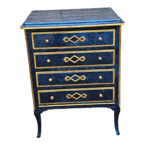 Mastercraft Partial Gilt and Painted Solid Pine Side Chest of Drawers