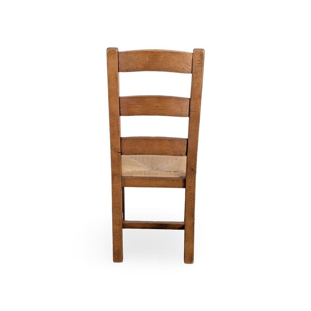 Vintage French Oak Chairs, 1950s, Set of 4 For Sale - Image 5 of 11