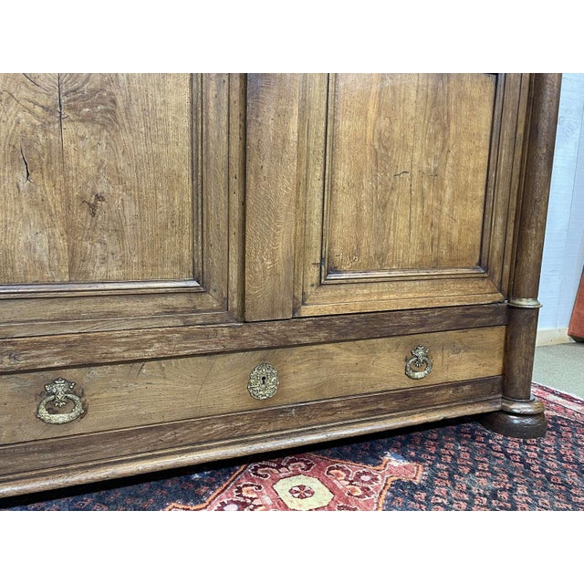 Antique Empire Style Oak Wardrobe, 1800s For Sale - Image 10 of 18