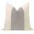 Pair of beautiful 20" natural linen pillows with a dove grey mohair velvet center and solid natural linen reverse....