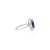 Not Yet Made - Made To Order Diamonds Halo Oval Cut Sapphire Cocktail Ring in 14k Solid White Gold Size 5.5 For Sale - Image 5 of 12