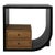 NOIR Burton Right Hand Side Table in Black and Teak For Sale