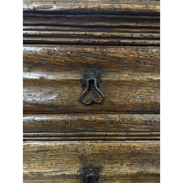 Brown Antique Chest of Drawers in Black Forest Carved Oak, 1800s For Sale - Image 8 of 10