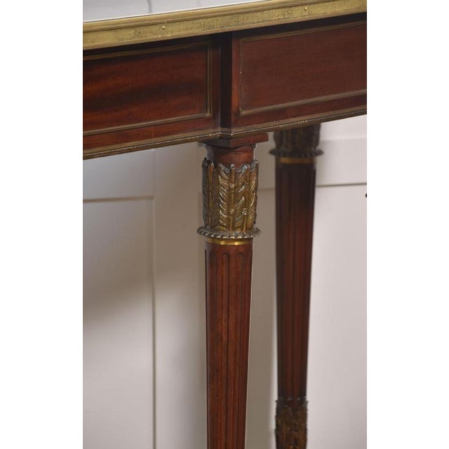 Long French Empire Revival Style Console Table in Mahogany, 1890s For Sale - Image 9 of 18