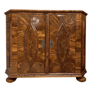 Baroque Chest of Drawers in Oak and Walnut Marquetry, Germany, 1780s For Sale