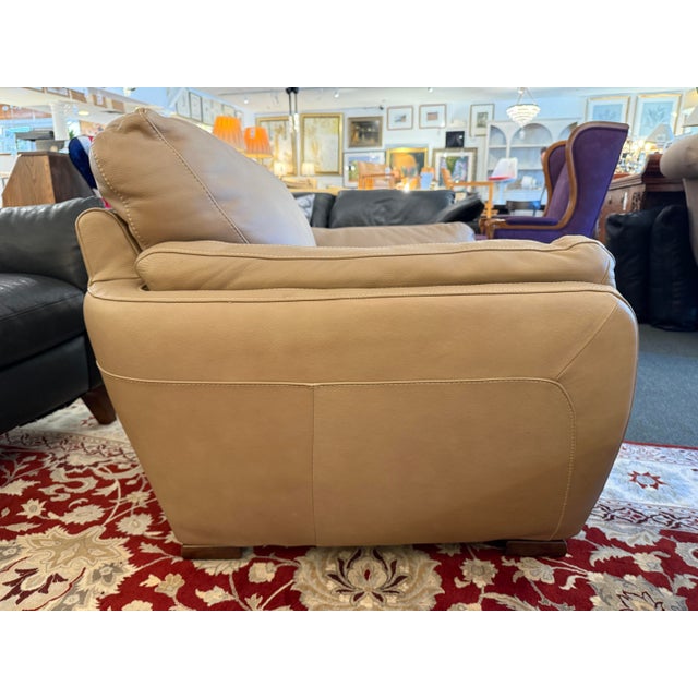 Natuzzi Editions Collection Leather Lounge Chair For Sale In San Francisco - Image 6 of 12