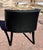 Mid-Century Red and Black Leather Wood Club Chair For Sale - Image 4 of 9