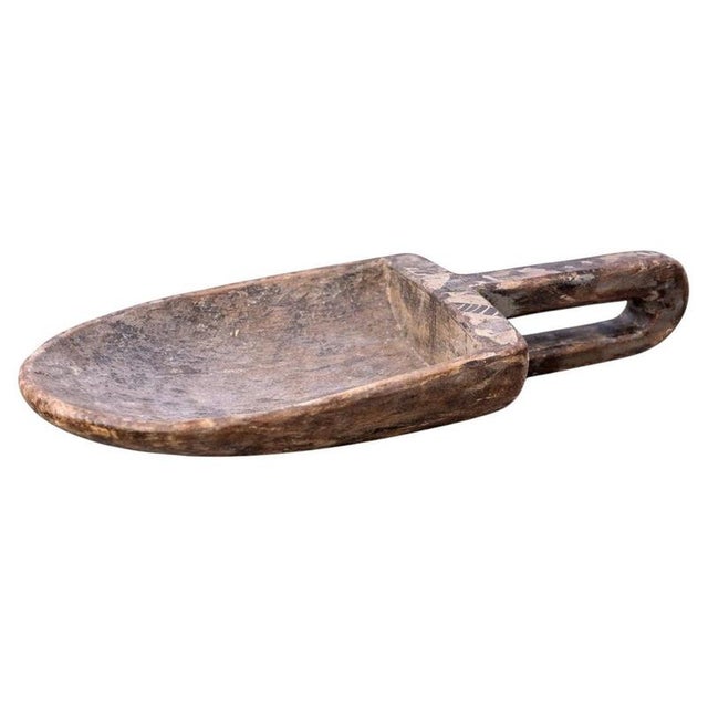 Antique Swedish Folk Art Grain Scoop in Oak, 1850 For Sale - Image 9 of 9