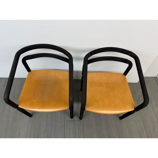 Black Brian Kane for Metropolitan Rubber Lounge Armchairs, Pair For Sale - Image 8 of 12