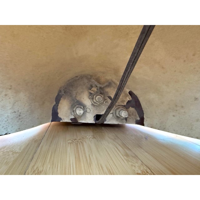 Champagne 1980s Serge Roche Style Palm Wall Torchiere Floor Lamp For Sale - Image 8 of 10