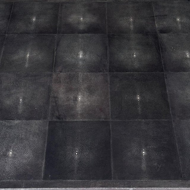 Black 1980s Pair of Large Shagreen Cocktail/Coffee Tables For Sale - Image 8 of 10