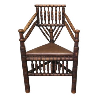 19th Century Oak Turners Chair, 1850 For Sale