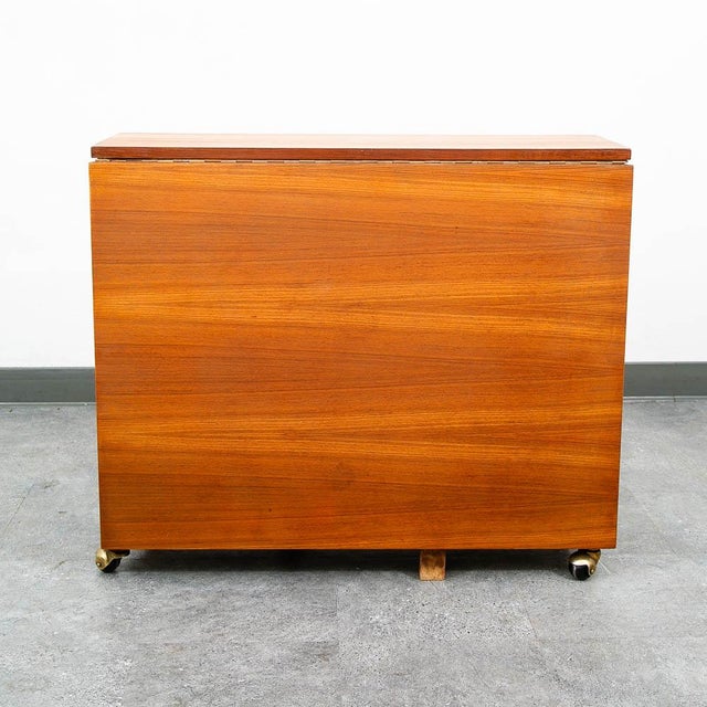Wood 1960s Mid Century Danish Modern Dining Table Drop Leaf Gate Leg Folding Teak MCM For Sale - Image 7 of 12
