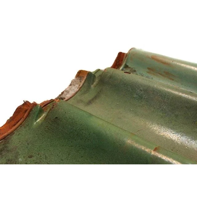 Terracotta Roof or Decorative Border Tile Green For Sale - Image 6 of 9