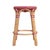 Spritely Home Accent Furniture Tobias 24 in. Seat Height Round Rattan Backless Counter Stool, Red/White Dot/ Natural Rattan Frame For Sale - Image 4 of 8
