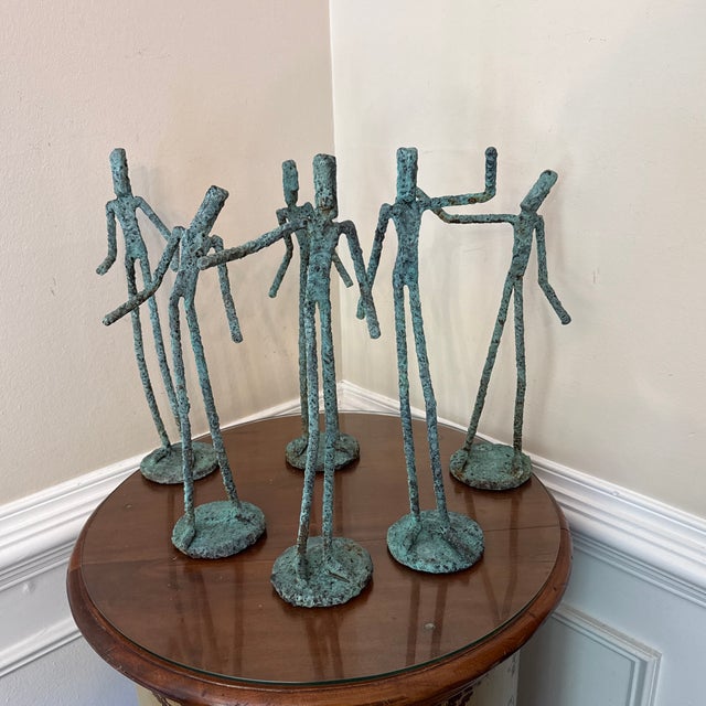 Early 21st Century Early 21st Century Bronze Artist Made Brutalist Style Sculpture Set of 6 For Sale - Image 5 of 10