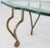 1970s Mid-Century Modern Oval Glass Gold Wrought Iron Base Coffee Table For Sale - Image 10 of 13