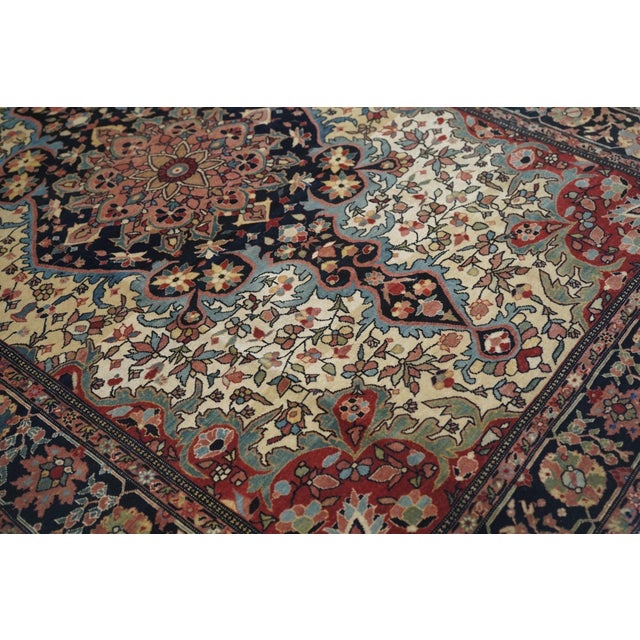 Textile Antique Farahan Sarouk Rug 3'4'' X 4'10'' For Sale - Image 7 of 9