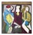 Walter Becker, 3 Women in a Train Compartment, 1950s, Lithograph For Sale