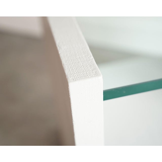 Pair of Karl Springer Lacquered Linen Nightstands, Circa 1980s For Sale In New York - Image 6 of 7