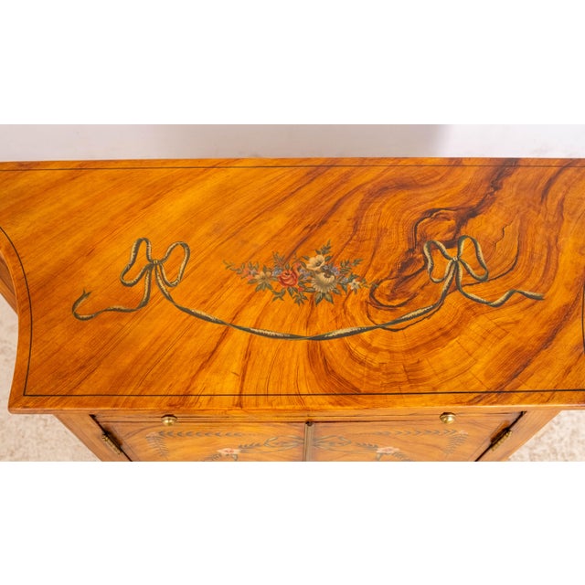 Adams Style Paint Decorated 2 Door Server Commode For Sale - Image 10 of 18