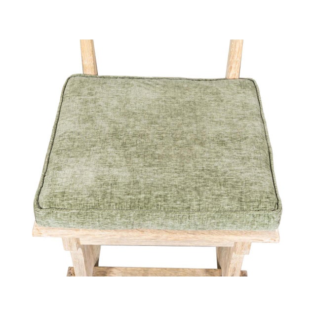 Antique Oak Plank Chair For Sale - Image 4 of 5