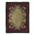 1890s Purple Medallion Floral Handmade Folk Art Antique American Hooked Rug For Sale
