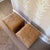 Pair of Vintage Woven Natural Fiber Cube Ottomans For Sale - Image 12 of 12