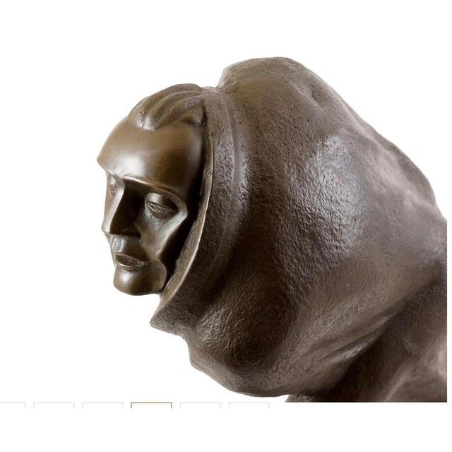 Metal Art Deco 20th Century Figurative Sculpture in Bronze For Sale - Image 7 of 10