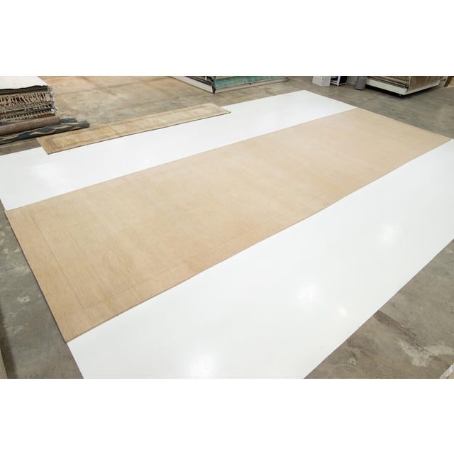 2020s Modern Gabbeh Oversized Wool Rug With Minimalist Design For Sale - Image 5 of 12