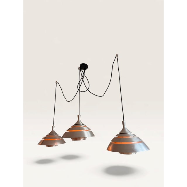 Aluminum Pendant Light in the style of Hans-Agne Jakobsson, 1960s For Sale - Image 4 of 11